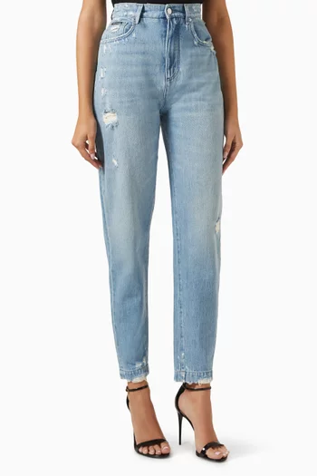 Mini Ripped Jeans in Denim