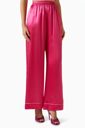 Wide-leg Pyjama Pants in Silk