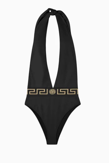 Greca One-piece Swimsuit in Stretch Nylon