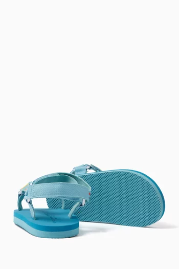 Logo Sandals in Nylon & Rubber