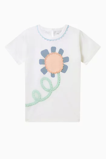 Embellished T-shirt in Cotton