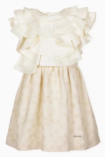Glissage Dress in Cotton & Jacquard