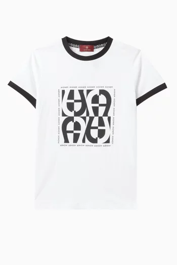 Bold Logo Print T-shirt in Cotton