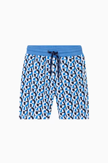 All-over Logo Bermuda Shorts in Cotton-jersey