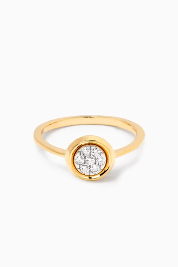 Illusion Oval Diamond Ring in 18kt Gold