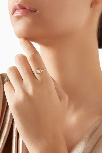 Illusion Round Diamond Ring in 18kt Gold
