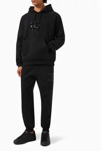 Crystal-embellished Logo Sweatpants in Cotton-jersey