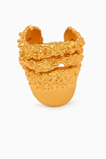 Elea Single Ear Cuff in 18kt Gold-plated Brass