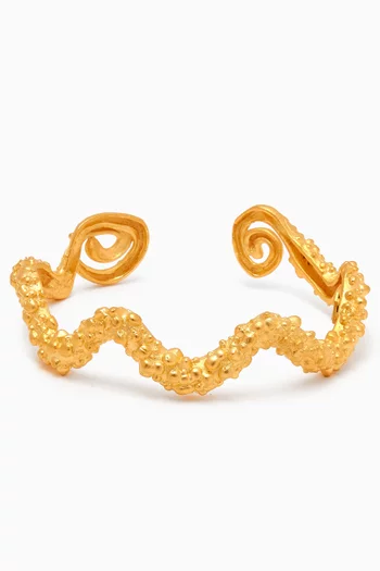 Medusa Bracelet in 18kt Gold-plated Brass