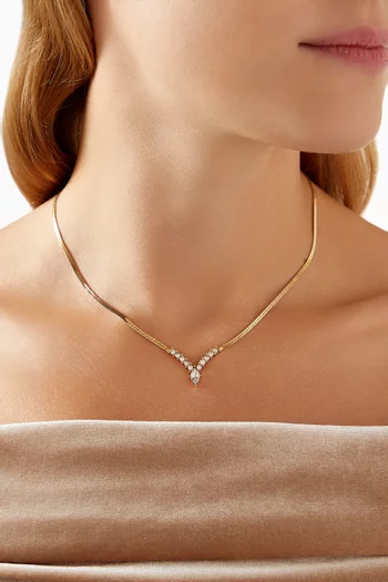 1980s Vintage V-shaped Necklace