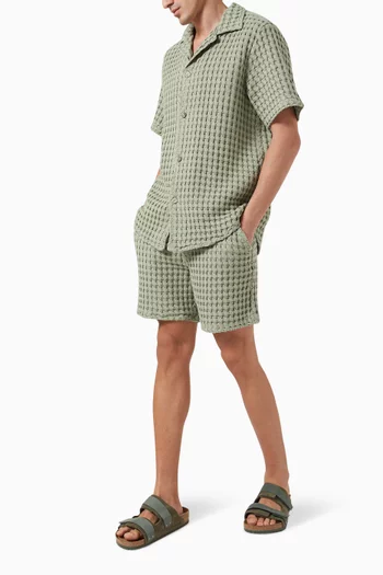 Porto Waffle Shorts in Cotton