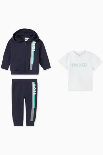 Logo-print Tracksuit Set in Cotton-terry