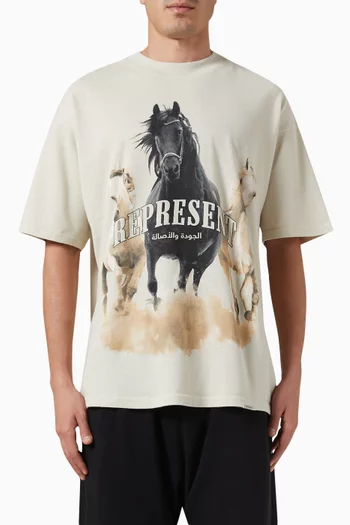 Arabian Horses T-shirt in Cotton-jersey