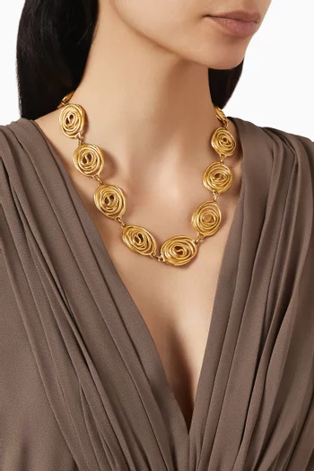 1980s Vintage Spiral Choker Necklace
