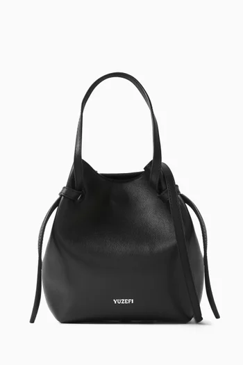 Bulb Bucket Bag in Smooth Leather
