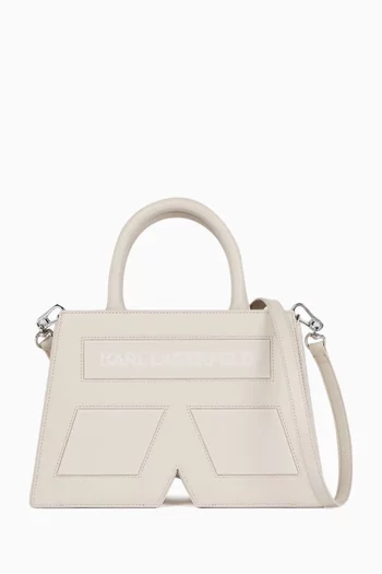 Icon K Top Handle Bag in Leather