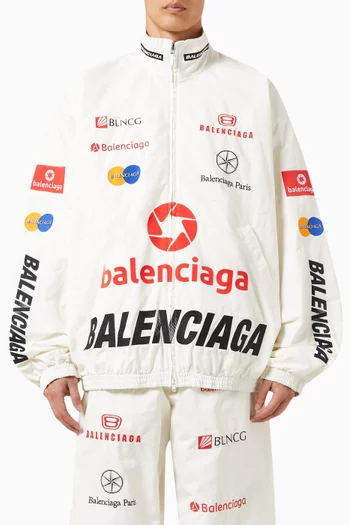 Top League Track Jacket in Micro Canvas