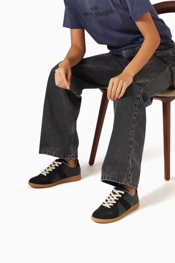 Replica Low-top Sneakers in Nappa & Suede