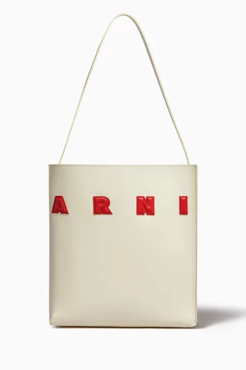 Museo Logo Tote Bag in Calf Leather