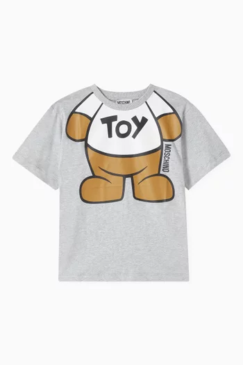 Teddy Bear Print T-shirt in Cotton