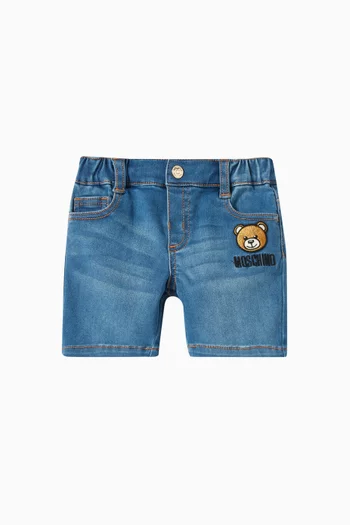 Teddy Bear Shorts in Cotton-denim