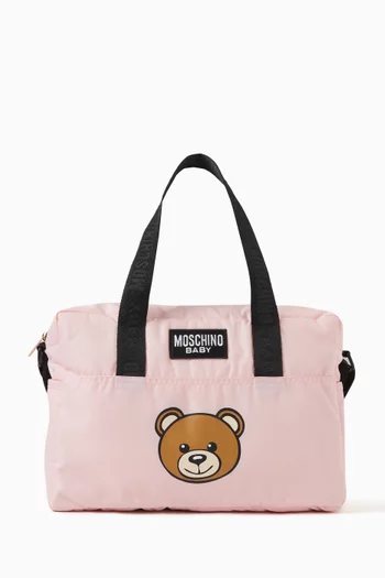 حقيبة مستلزمات الأطفال مزينة بدب