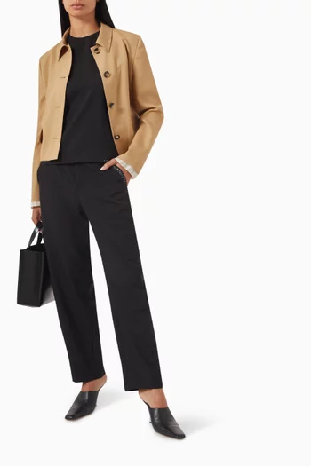Logo Oversized Pants in Virgin Wool