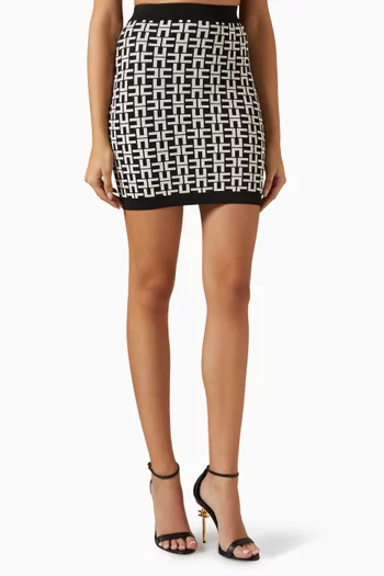 Mini Skirt in Jacquard-viscose