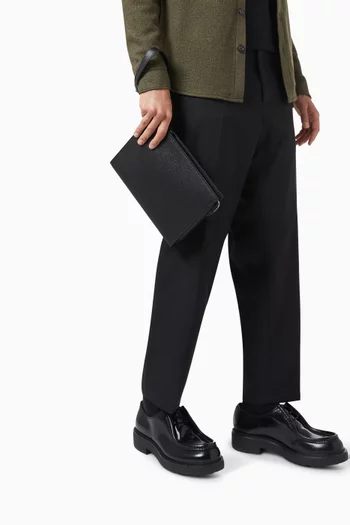 Cadogan Zip Pouch in Full-grain Calf Leather