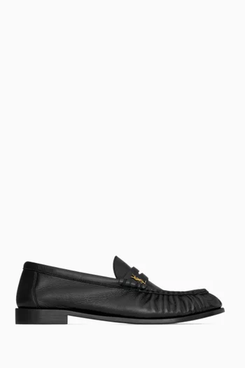 Le Loafer Monogram Penny Slippers in Leather
