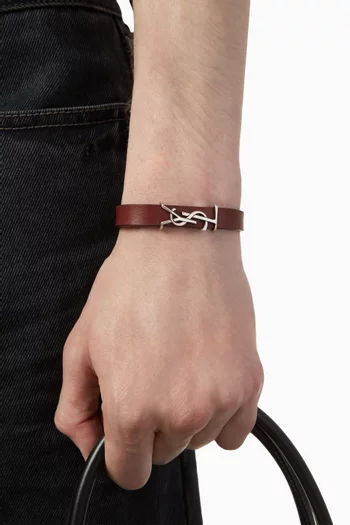Cassandre Bracelet in Vegetal Leather & Sterling Silver