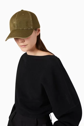 Cassandre Baseball Cap in Washed Denim