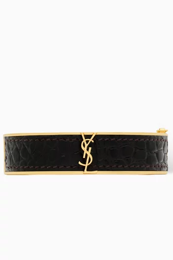 Cassandre Bracelet in Metal & Leather