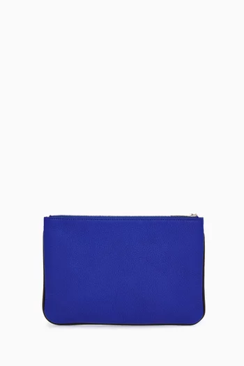 Cut-out Credit Card Holder in Calfskin Leather