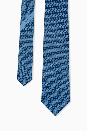 Woven Gancini Tie in Silk Jacquard