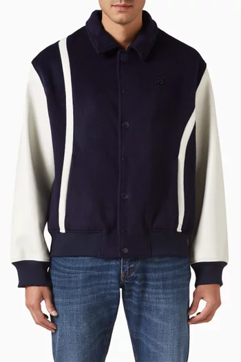 Bay Varsity Jacket in Wool-blend