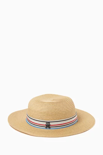Logo Summer Hat in Straw