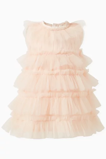 Bébé Mural Tiered Dress in Tulle