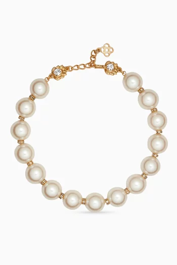 Pearl Necklace in Metal