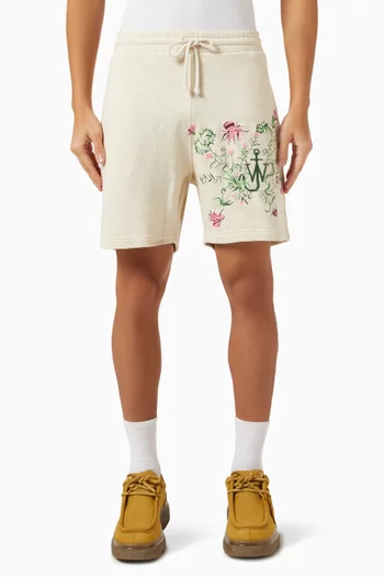 x Pol Anglada Embroidered Shorts in Loopback Jersey