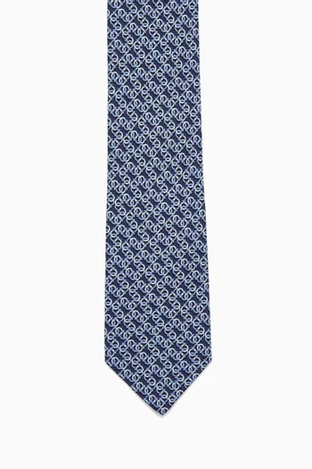 Gancini-print Tie in Silk