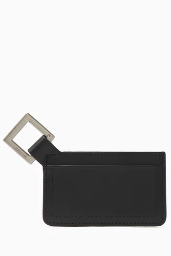 Clip-on Card Holder in Leather