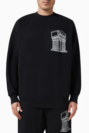 Mega Temple Sweatshirt in Cotton Fleece