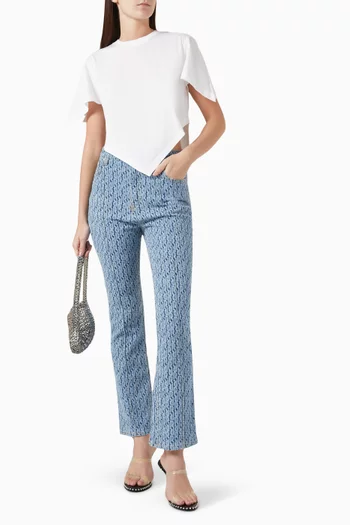 Asymmetrical T-shirt in Cotton