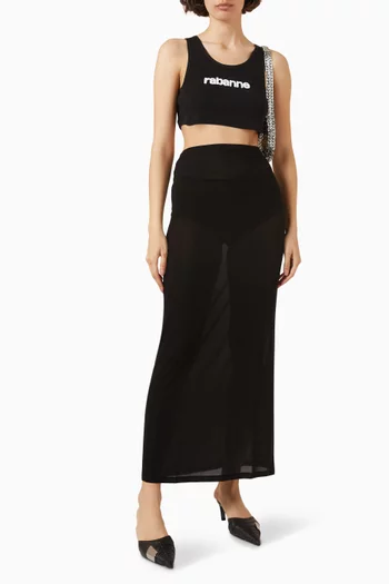 Logo Crop Top in Cotton