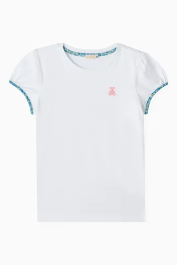 Embroidered T-shirt in Cotton