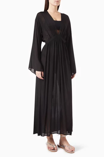 Cremona Plunge Maxi Dress in Rayon-blend