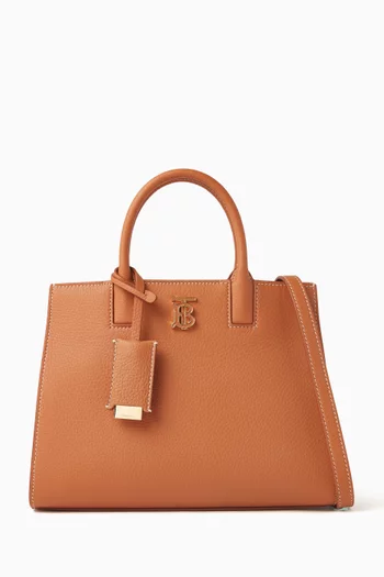 Mini Frances Tote Bag in Grained Leather