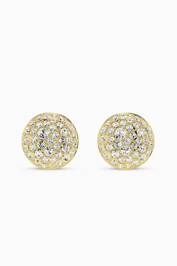 Meteora Crystal Stud Earrings in Gold-plated Metal