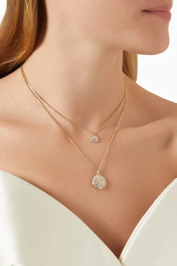 Meteora Crystal Layered Necklace in Gold-plated Metal